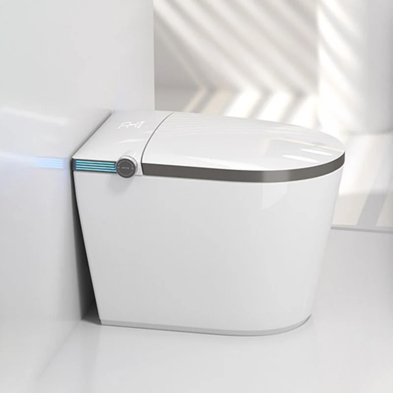 Bidé antimicrobiano moderno de pie con forma de cuenco alargado Clearhalo
