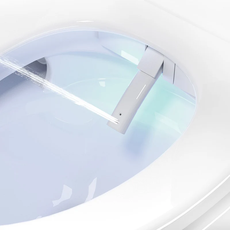 Bidé antimicrobiano moderno de pie con forma de cuenco alargado Clearhalo