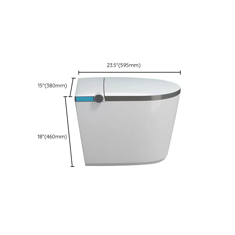 Bidé antimicrobiano moderno de pie con forma de cuenco alargado Clearhalo