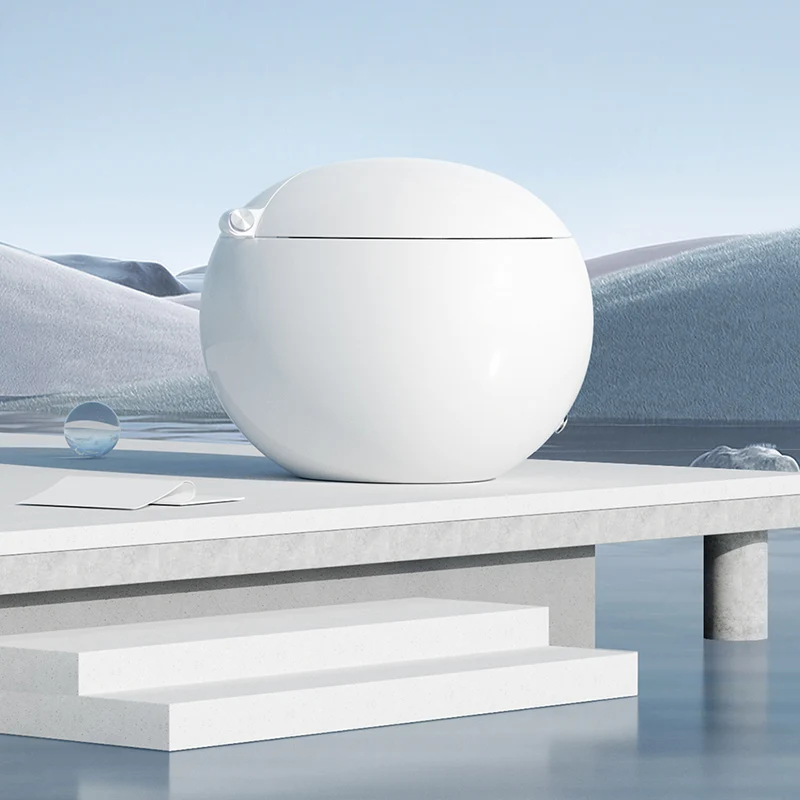 Bidé blanco alto del soporte del piso del control de temperatura del bidé de 21,25" Clearhalo