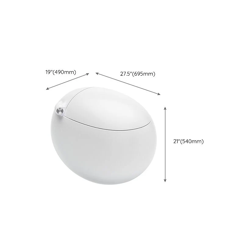 Bidé blanco con control de temperatura para montaje en suelo, 19,30" de alto Clearhalo