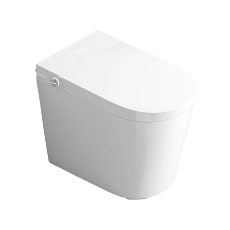 Bidé blanco minimalista con control de temperatura Bidé alargado con asiento de inodoro con asiento calefactable Clearhalo