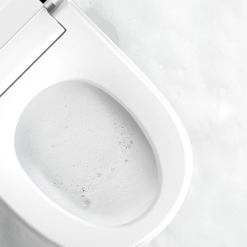 Bidé blanco minimalista con control de temperatura Bidé alargado con asiento de inodoro con asiento calefactable Clearhalo