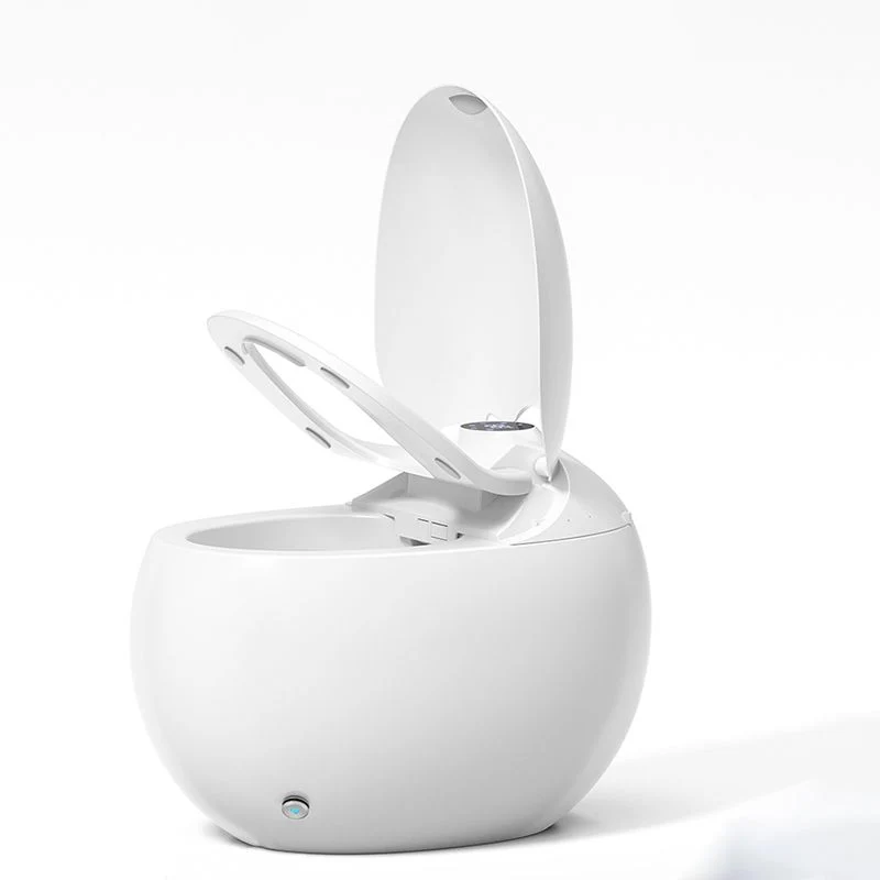 Bidé blanco de montaje en suelo, bidé redondo de suelo con agua caliente ilimitada Clearhalo