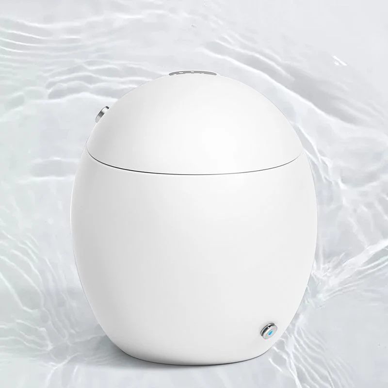 Bidé blanco de montaje en suelo, bidé redondo de suelo con agua caliente ilimitada Clearhalo
