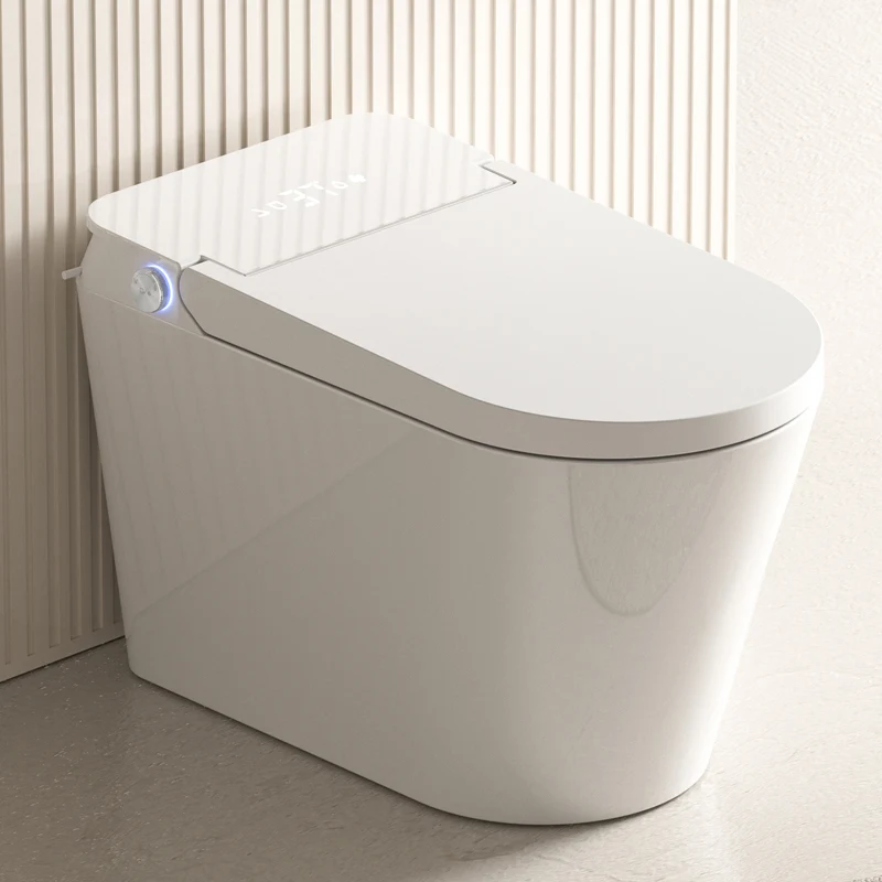 Bidé con asiento de inodoro alargado horizontal en blanco de 18,1" H con secador Clearhalo
