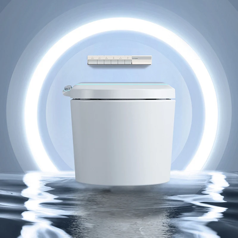 Bidé con control de temperatura en bidé con asiento de inodoro alargado blanco con asiento calefactable Clearhalo