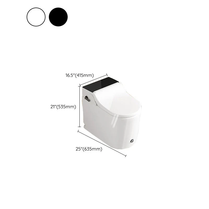 Bidé inteligente alargado blanco con asiento calefactable y montaje en suelo con tanque Clearhalo
