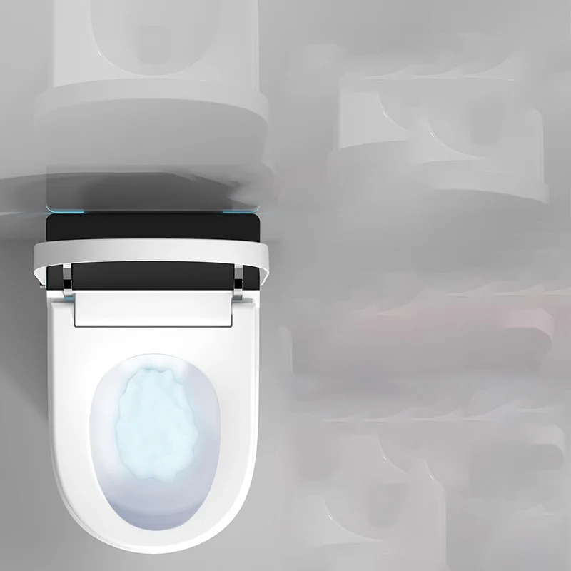 Bidé inteligente alargado moderno para montaje en suelo con asiento calefactable Clearhalo