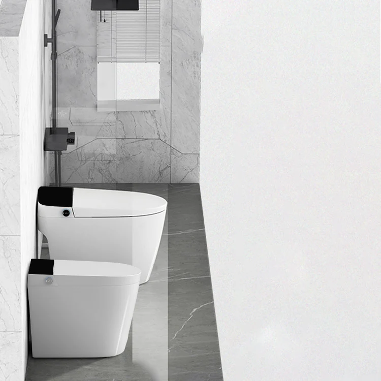 Bidé inteligente alargado moderno para montaje en suelo con asiento calefactable Clearhalo