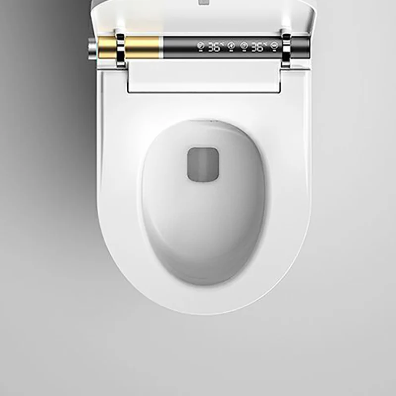 Bidé inteligente alargado de pared con asiento calefactable y secador de aire caliente Clearhalo