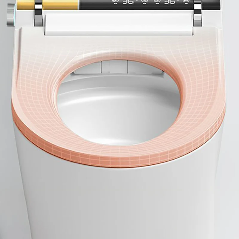 Bidé inteligente alargado de pared con asiento calefactable y secador de aire caliente Clearhalo
