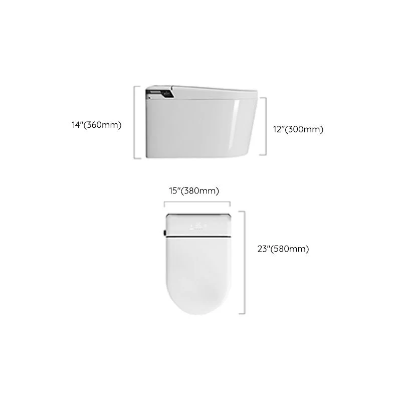 Bidé inteligente de bidé alargado de pared Simplicity con secador de aire caliente Clearhalo