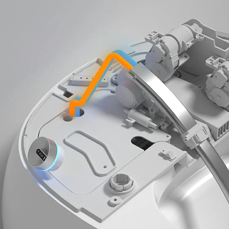 Bidé inteligente redondo de cerámica resistente las manchas con control de temperatura Clearhalo
