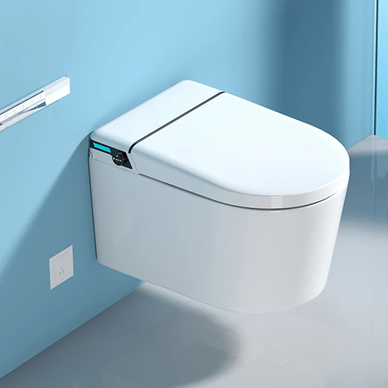Bidé inteligente todo en uno blanco con tanque Bidé de montaje en pared de 15" de ancho Clearhalo