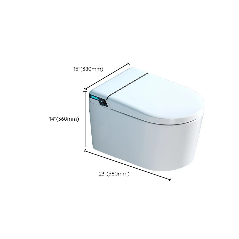 Bidé inteligente todo en uno blanco con tanque Bidé de montaje en pared de 15" de ancho Clearhalo