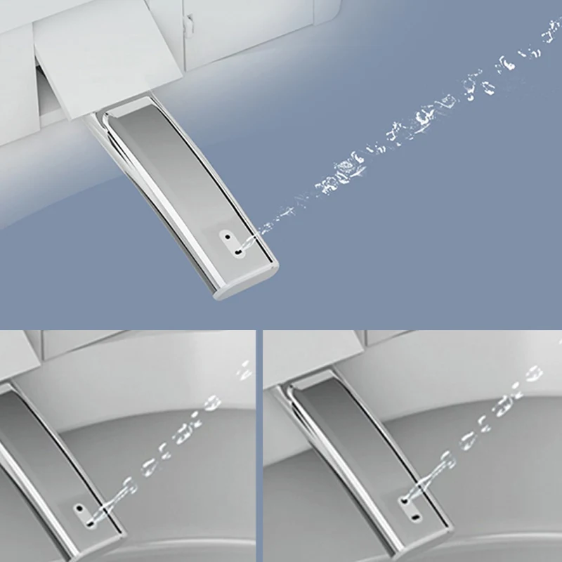 Bidé de montaje inteligente de China vítrea con piso alargado con asiento calefactable Clearhalo