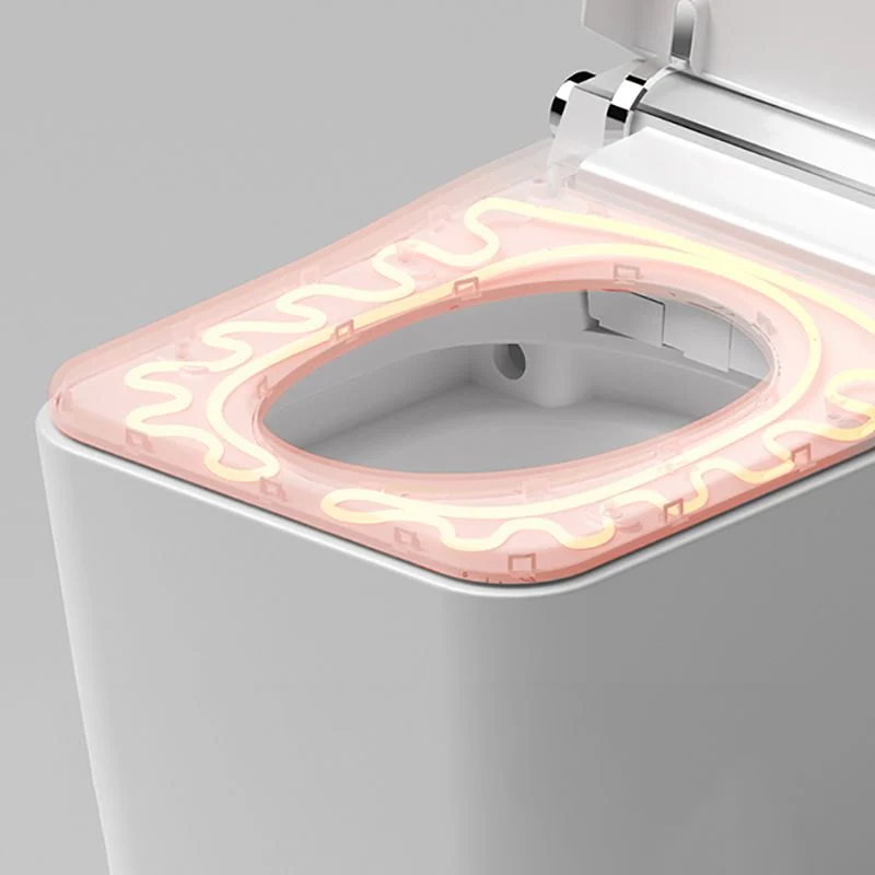 Bidé de montaje en piso blanco con tanque y asiento calefactado Bidé alargado Negro Clearhalo
