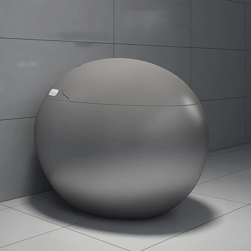 Bidé de montaje en piso con control de presión de agua en bidé con asiento calefactable negro Clearhalo