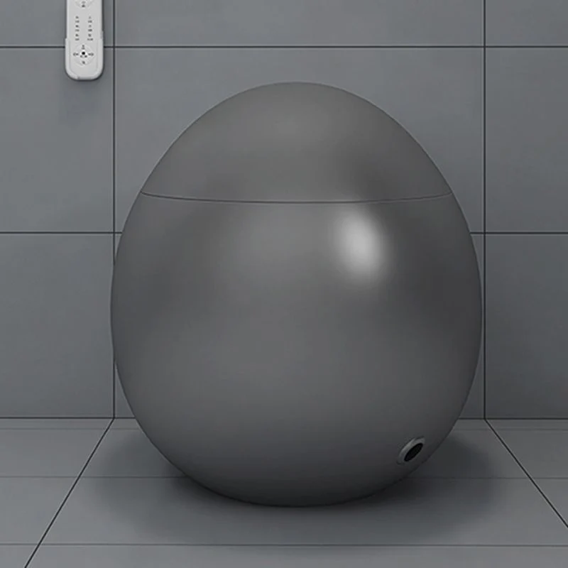 Bidé de montaje en piso con control de presión de agua en bidé con asiento calefactable negro Clearhalo