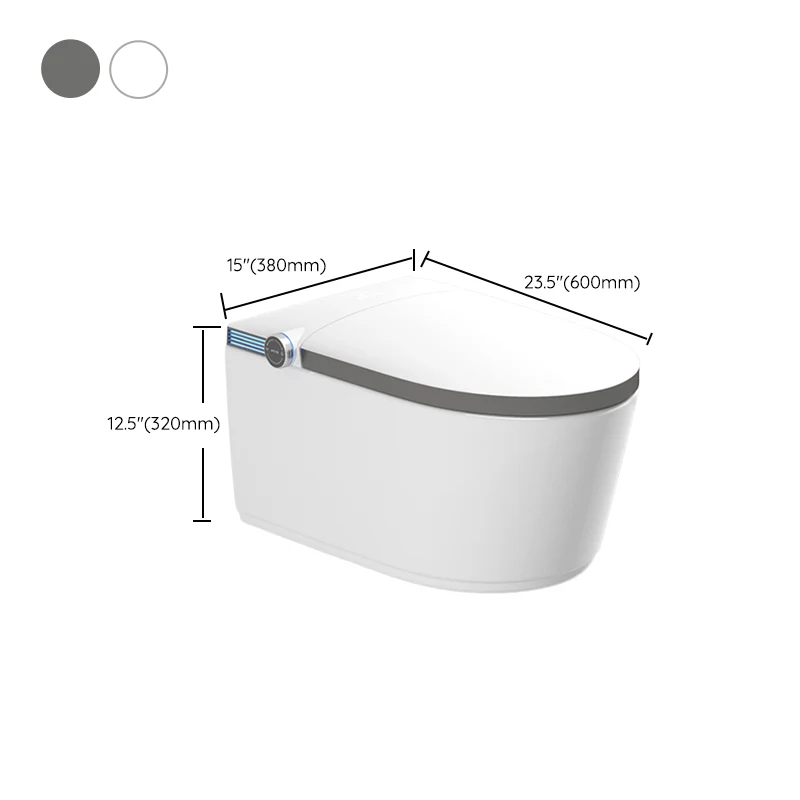 Bidé de pared alargado horizontal con mando distancia inalámbrico Blanco Clearhalo