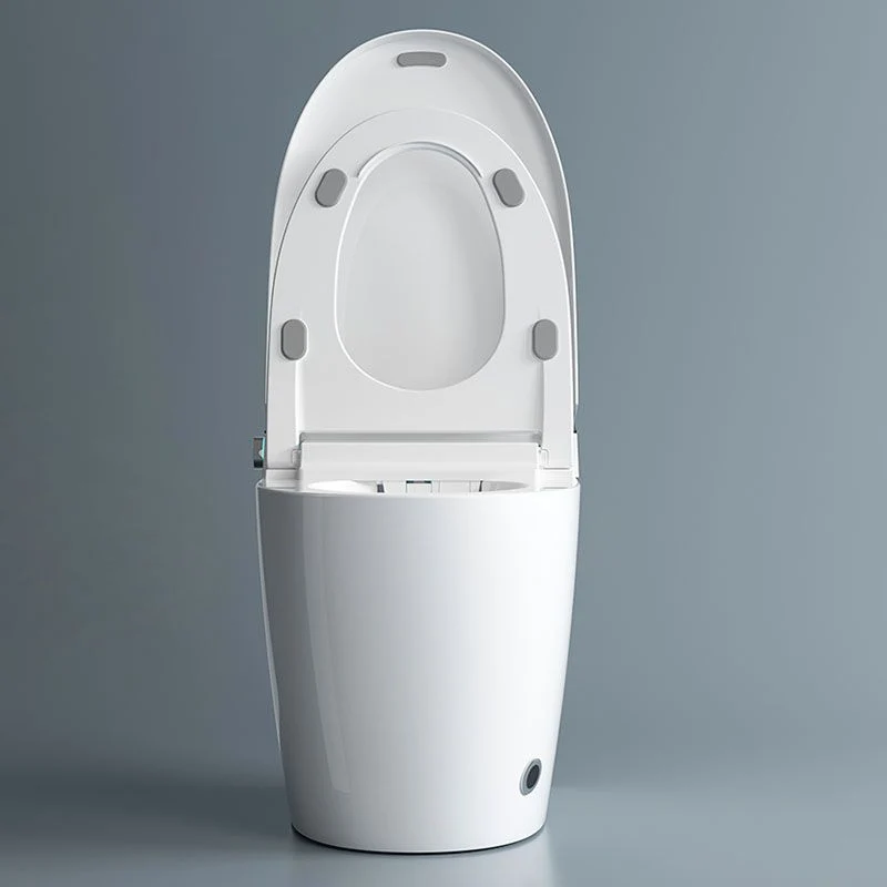 Bidé de pie alargado blanco con asiento calefactable Bidé contemporáneo Clearhalo