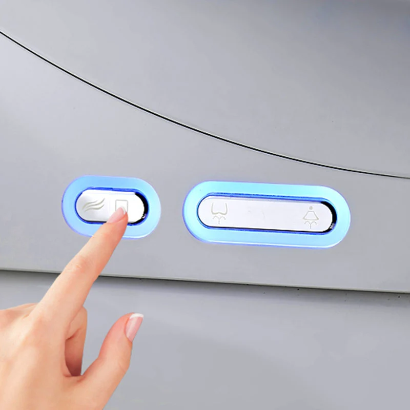 Bidé de pie alargado para inodoro electrónico con secador de aire caliente Clearhalo