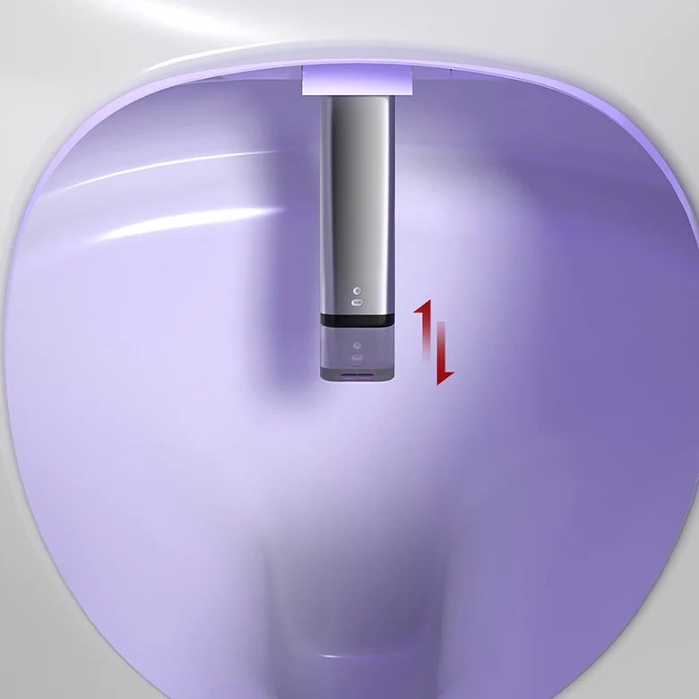 Bidé redondo de montaje en piso con bidé de porcelana vítrea de agua caliente ilimitada Clearhalo
