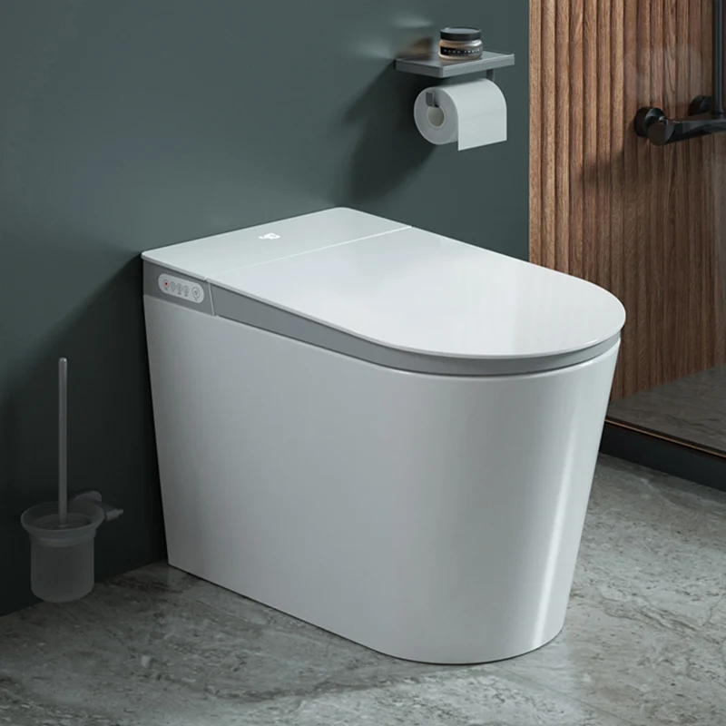 Bidé de suelo alargado con asiento calefactable resistente las manchas blanco Clearhalo