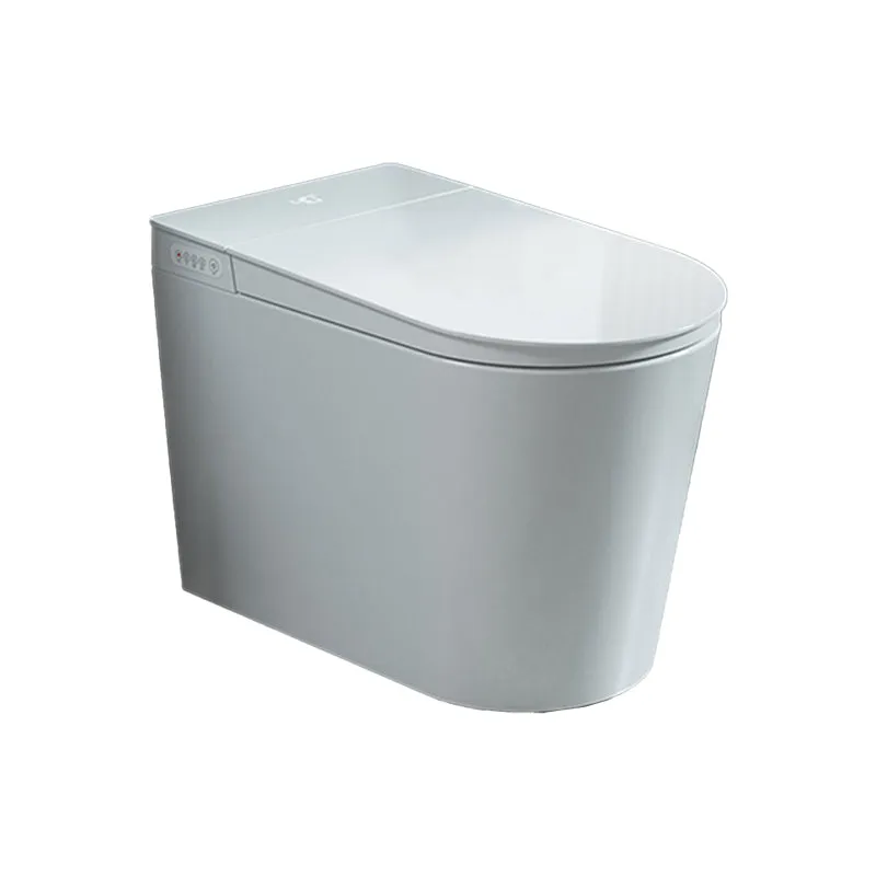 Bidé de suelo alargado con asiento calefactable resistente las manchas blanco Clearhalo