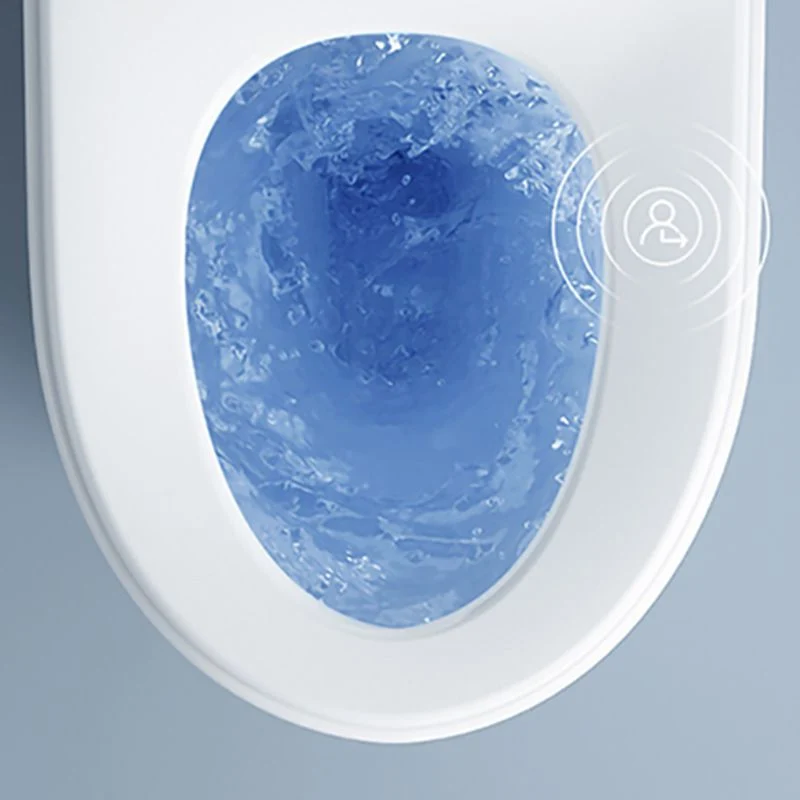 Bidé de suelo alargado con asiento calefactable Cerámica blanca antimicrobiana Clearhalo