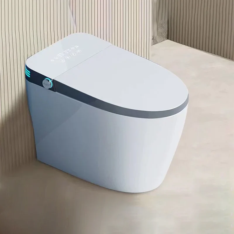 Bidé de suelo alargado de porcelana vítrea con asiento calefactable Clearhalo