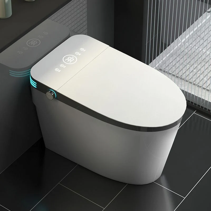 Bidé de suelo antimicrobiano alargado sin control de presión de agua Clearhalo