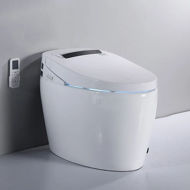 Bidé de suelo blanco en alargado con bidé de porcelana vítrea con secador de aire caliente Clearhalo