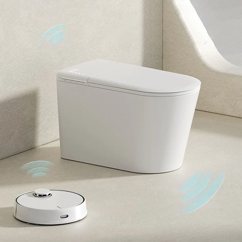 Bidé de suelo cerámico alargado en color blanco con asiento calefactable Clearhalo