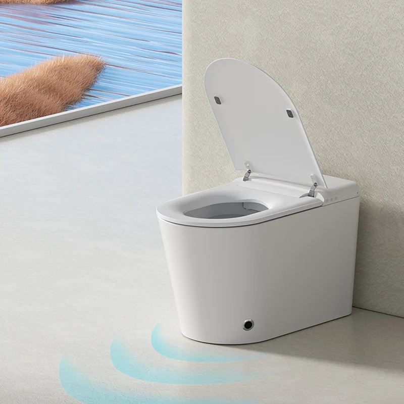 Bidé de suelo cerámico alargado en color blanco con asiento calefactable Clearhalo