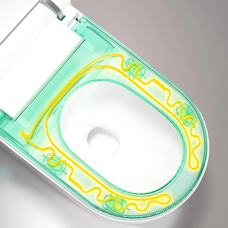 Bidé de suelo moderno con control de presión de agua en blanco Gris Clearhalo