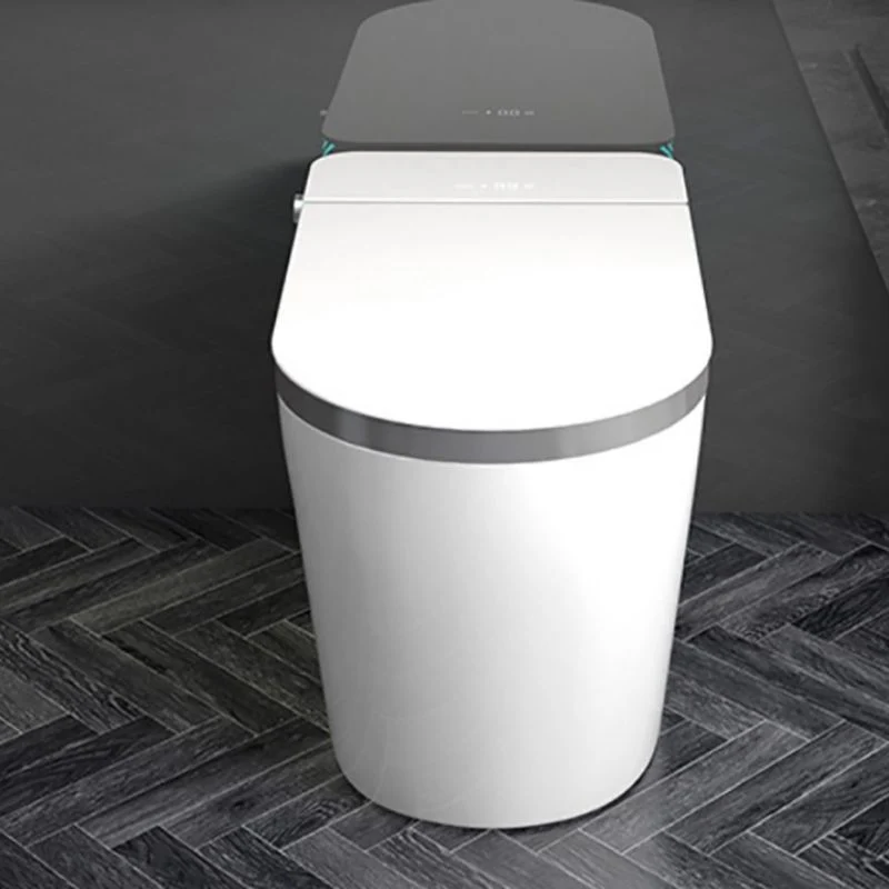 Bidé de suelo moderno con control de presión de agua en blanco Gris Clearhalo