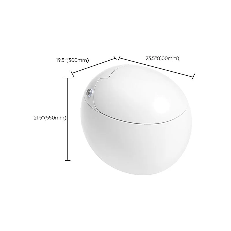 Bidé de suelo todo en uno antimicrobiano blanco con asiento calefactable y control de temperatura Clearhalo