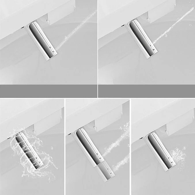Bidé todo junto con asiento calefactado para el hogar con bidé de suelo alargado blanco Clearhalo