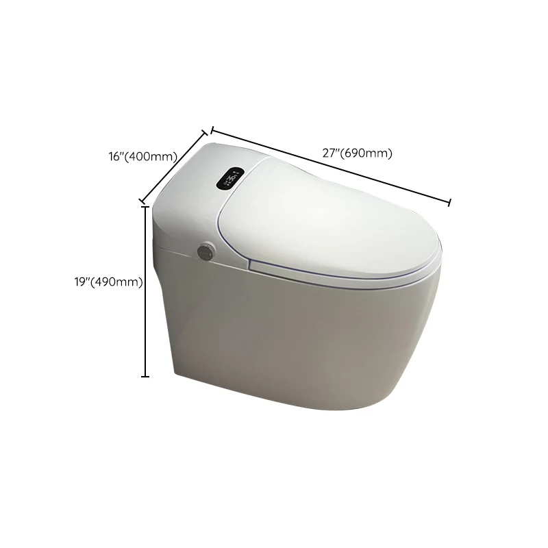 Bidé todo junto con asiento calefactado para el hogar con bidé de suelo alargado blanco Clearhalo