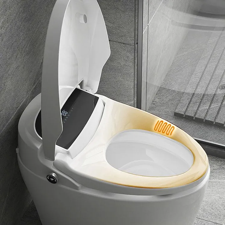 Bidé todo junto con asiento calefactado para el hogar con bidé de suelo alargado blanco Clearhalo