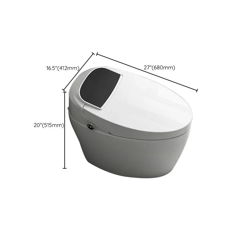 Bidé todo junto con asiento calefactado para el hogar con bidé de suelo alargado blanco Clearhalo
