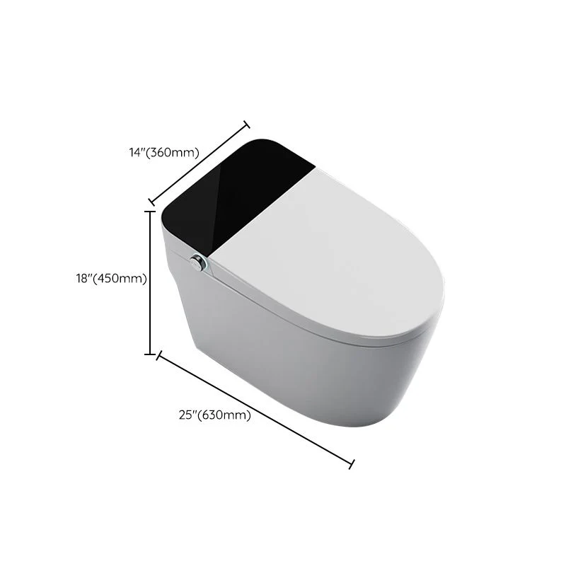 Bidé todo en uno con asiento calefactable Bidé alargado resistente las manchas Blanco Clearhalo