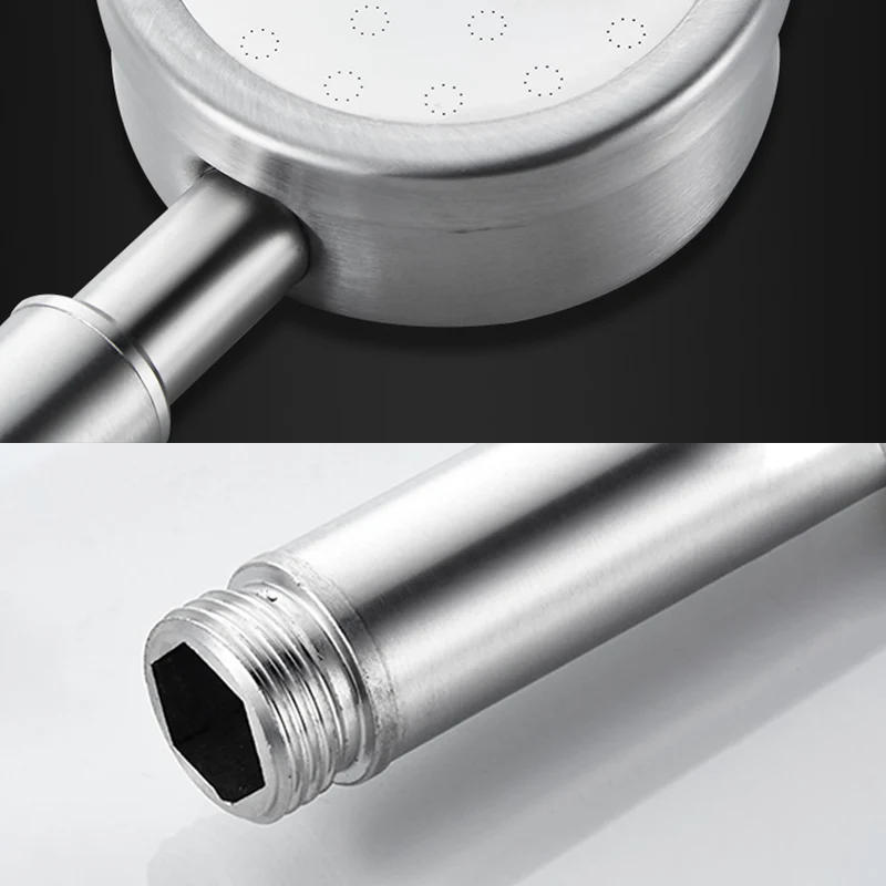 Cabezal de ducha de acero inoxidable Cabezal de ducha de estilo moderno con forma redonda Clearhalo