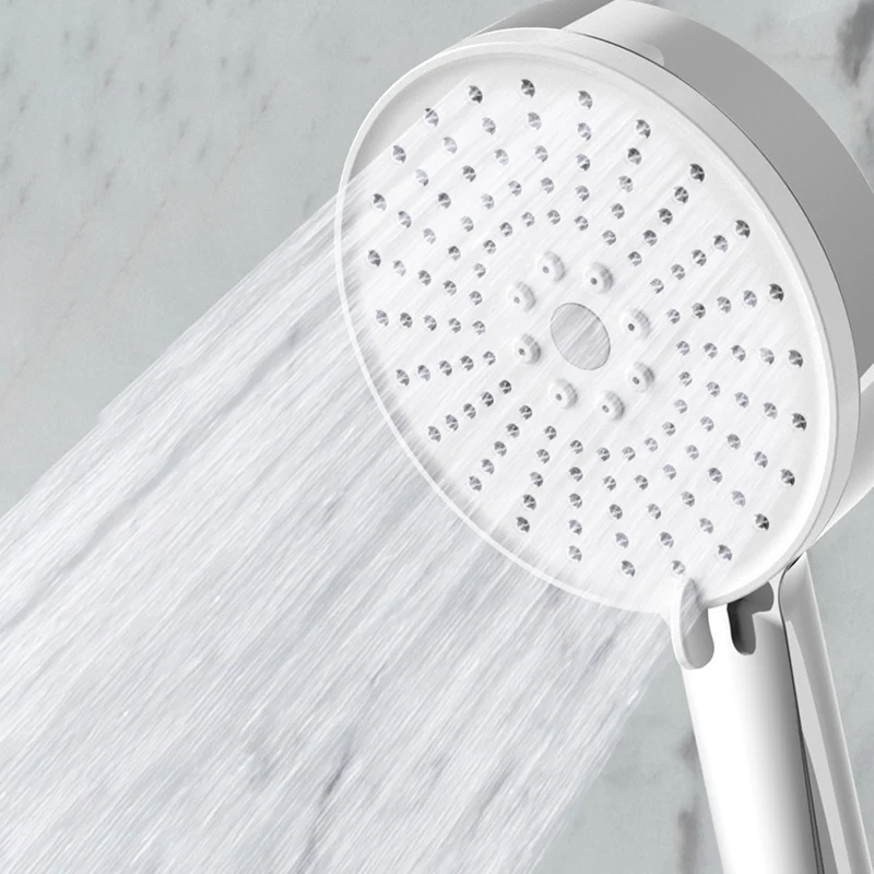 Cabezal de ducha de mano de plástico, ducha de mano redonda con autolimpieza Clearhalo