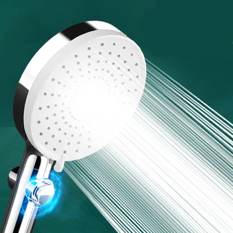 Cabezal de ducha moderno, cabezal de ducha autolimpiante redondo de plástico de mano Clearhalo