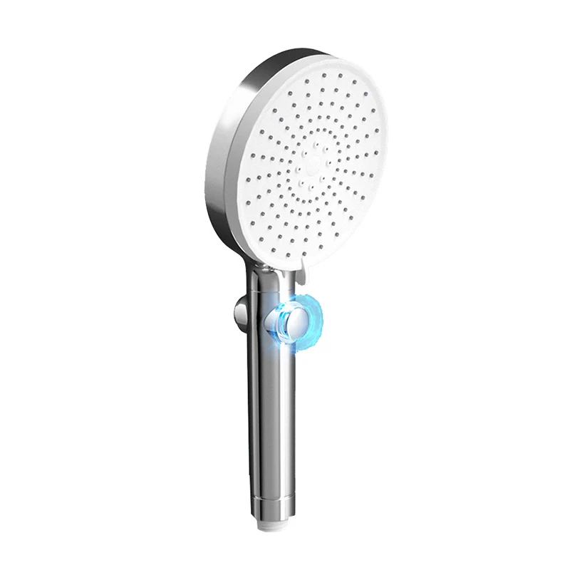 Cabezal de ducha moderno, cabezal de ducha autolimpiante redondo de plástico de mano Clearhalo