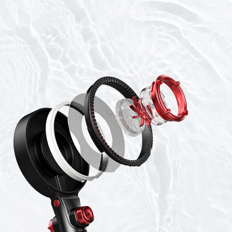 Cabezal de ducha de plástico moderno, cabezal de ducha de mano con flujo de agua ajustable Clearhalo