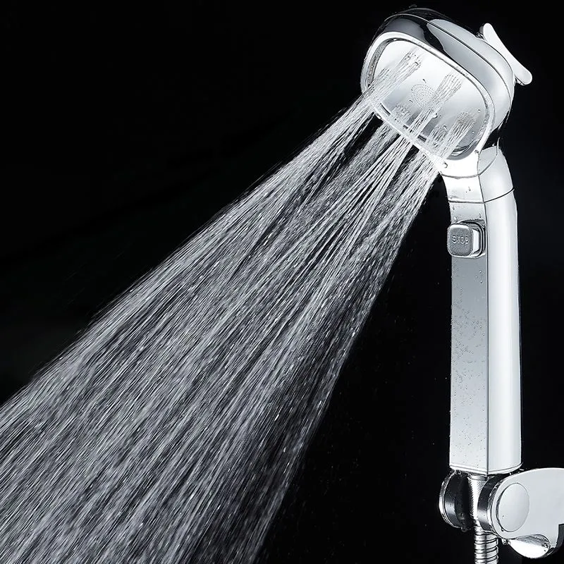 Cabezal de ducha de plástico moderno, cabezal de ducha de pared con flujo de agua ajustable Clearhalo